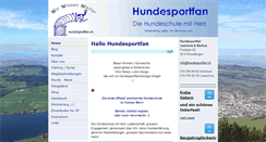 Desktop Screenshot of hundesportfan.ch